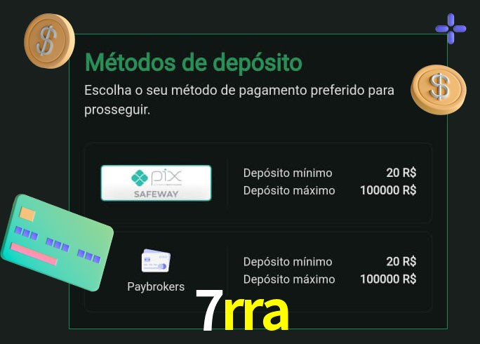 O cassino 7rra oferece uma grande variedade de métodos de pagamento